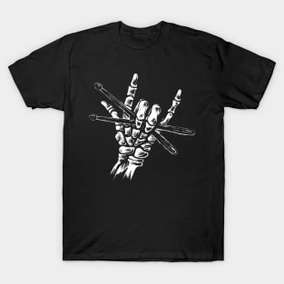 Skeleton with drumsticks T-Shirt